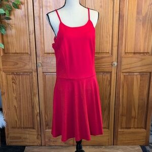 JustFab Vibrant Red Sleeveless Fitted Mini Dress New XXL        CC141